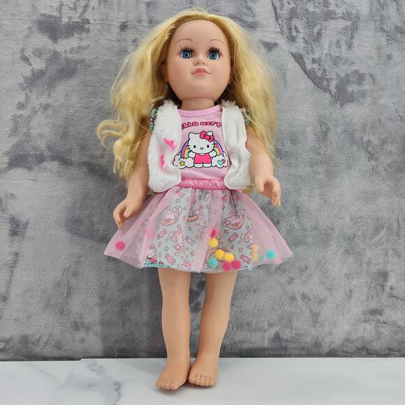 My Life 18" Blonde Doll Hello Kitty outfit - ADORABLE!!! open & close blue eyes - Picture 1 of 13